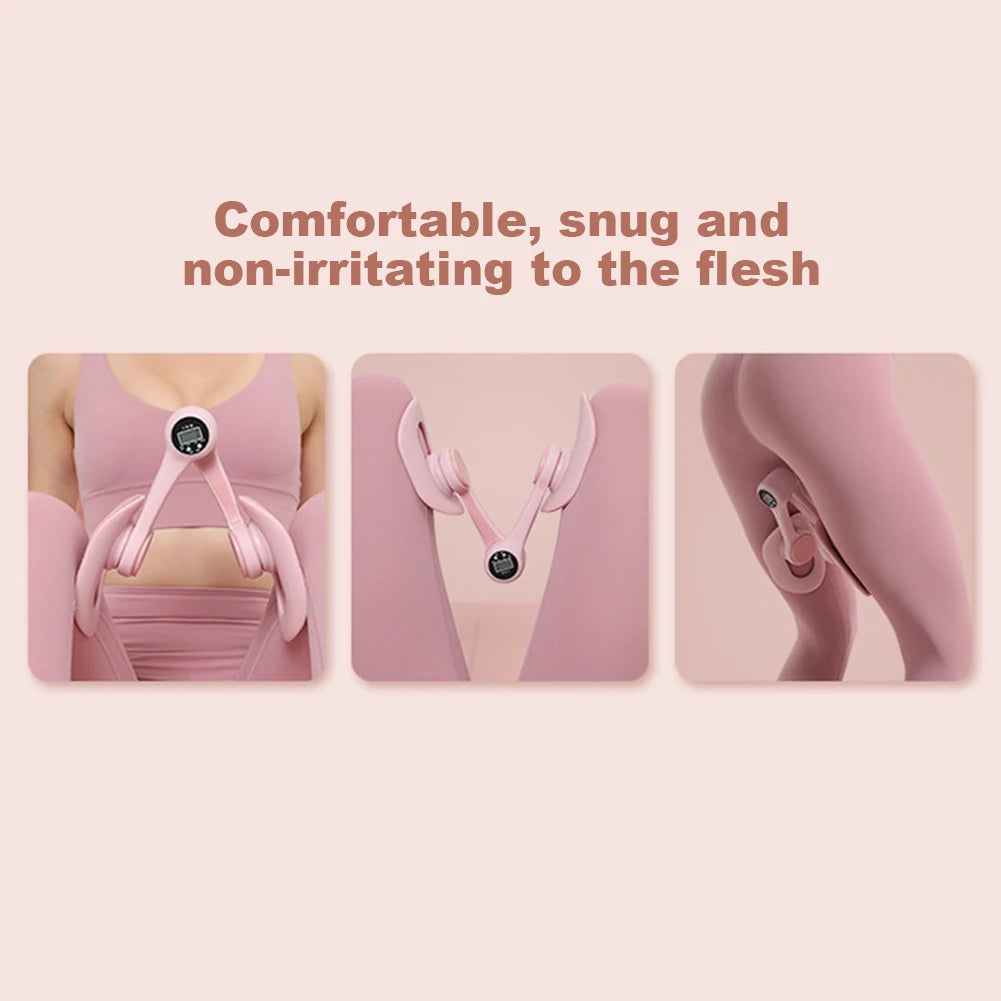 Pelvic Floor Muscle Trainer Pelvic Floor Strengthener with Counter Thigh Master Non Slip Ergonomic Thigh Exerciser for Gym Yoga