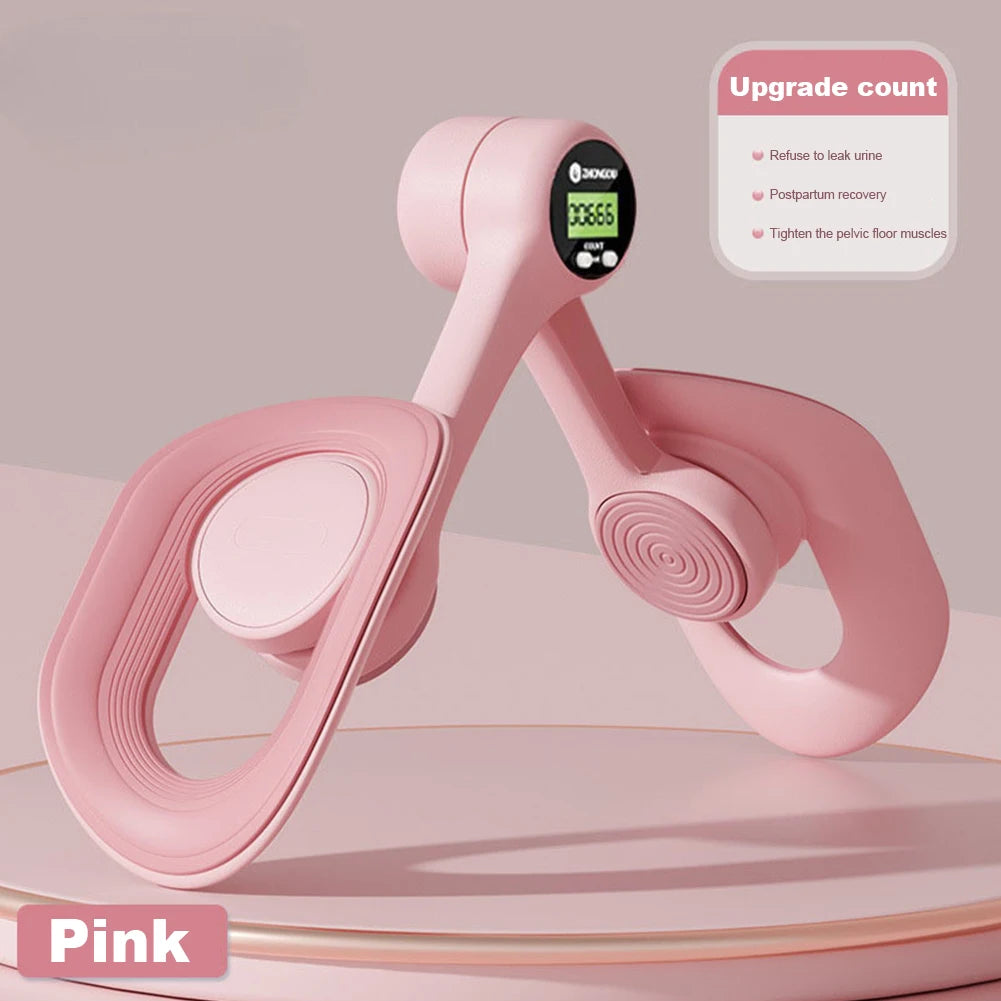 Pelvic Floor Muscle Trainer Pelvic Floor Strengthener with Counter Thigh Master Non Slip Ergonomic Thigh Exerciser for Gym Yoga