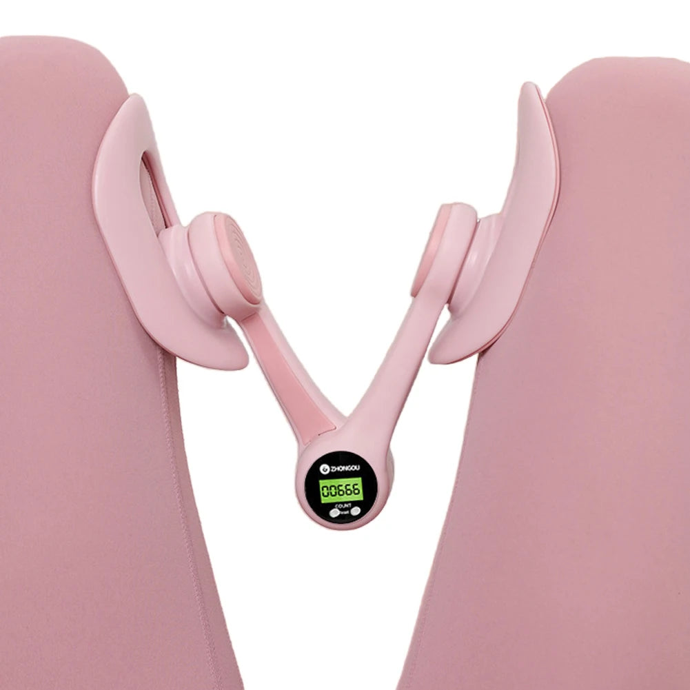 Pelvic Floor Muscle Trainer Pelvic Floor Strengthener with Counter Thigh Master Non Slip Ergonomic Thigh Exerciser for Gym Yoga