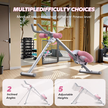 Ab Machine Adjustable Trainer Workout Foldable Knee Protection Abdominal Exercise Machine Core Ab Exercise System Trainer